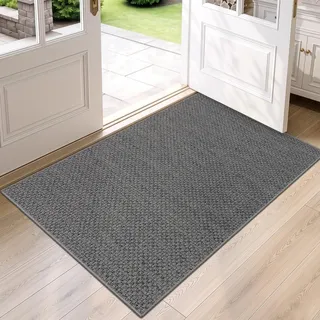 DEXI Schmutzfangmatte Innen 120 x 180 cm, rutschfeste Fußmatte, Grau | Saugstark, Schmutzfang, Fussmatte, Türmatte Innenbereich, Niedriges Profil, Haustür, Eingangsbereich, Flur
