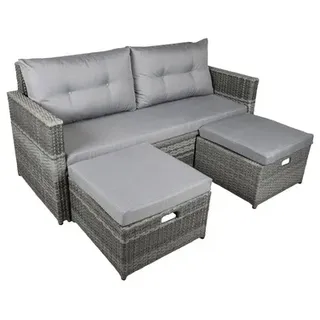 Garden Pleasure MALTA Loungeset grau/schwarz