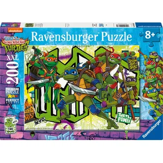 Ravensburger Kinderpuzzle - 12004166 Die unbesiegbaren Turtles! - Puzzle für Kinder ab 8 Jahren, mit 200 Teilen im XXL-Format