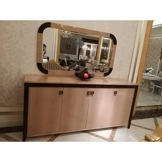 Kommode Designer Modern Kommode Schränke Holzkommode Anrichte Bar Wein Schrank - Braun, Schwarz