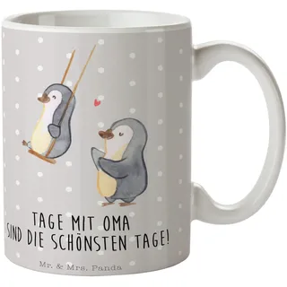 Mr. & Mrs. Panda Tasse Pinguin Oma schaukeln - Geschenk, Kaffeebecher, Lieblingsoma, Kaffeetassen, Porzellantasse, Omi, Teetasse, Großmutter, Mama,