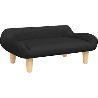 Kindersofa Schwarz 70x40x24 cm Stoff - Schwarz