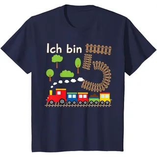 Junge Geburtstag 5 Jahre Zug Eisenbahn Geburtstag T-Shirt
