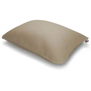 NEU: Jetzt noch weicher! - Original Saunakissen Premium-Deluxe aus hochwertigen Objektkunstleder handgefertigt in Deutschland - Taupe