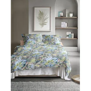 IRISETTE Tokio Mako-Satin Bettwäsche 135x200 Tropisch Asiatisch Palmen 8598-20