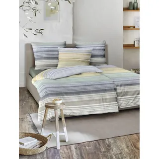 IRISETTE Easy 8706 Gestreift Blau 135 x 200 cm + 2 x 80 x 80 cm