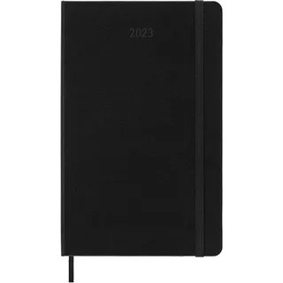 Moleskine Wochenplaner 2023, 12-Monats-Wochenkalender, Wochenplaner und Notizbuch, Hardcover, Großformat 13 x 21 cm, Farbe Schwarz