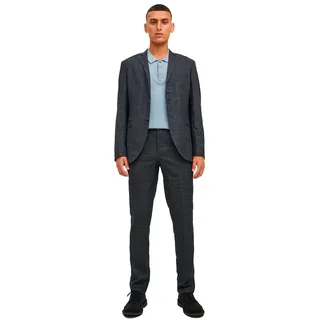Jack & Jones Franco Check Anzug - Navy Blazer / Checks Super Slim Fit - 46