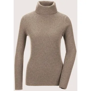 Madeleine Longpullover Rollkragenpullover Braun 48