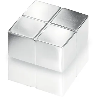 Sigel BA195 sehr starker Neodym-Magnet silber, massives Alu, 1 Stück, 2x2x1 cm SuperDym, für Glas-Magnettafeln und Glas-Whiteboards