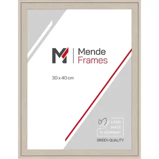 MendeFrames H120 Fotorahmen aus Holz, cremefarben, 50 x 75 cm, mit Normalglas - Creme