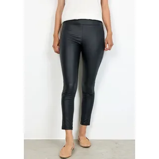 Lederimitathose SOYACONCEPT "SC-PAM 2-B", Damen, Gr. 34, N-Gr, schwarz, Web, Obermaterial: 72% Viskose, 24% Polyamid, 4% Elasthan, leicht glänzend, knöchelfrei, Hosen Lederimitathose, aus Lederimitat mit Viskose, Polyamid und Elasthan, hohe Leibhöhe