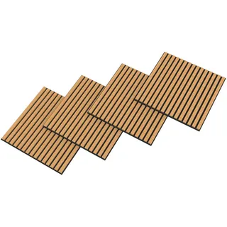 Neu.holz Akustik Wandpaneel-Set Vang 12-Tlg. Ii , Sonoma Eiche , Holzwerkstoff, Kunststoff , 60x60x2.1 cm , Tapeten & Wandverkleidungen, Akustikpaneele