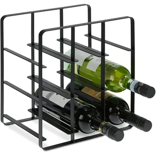 Relaxdays Weinregal 30,5 x 27,5 x 20 cm Schwarz