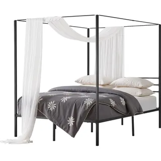 Vevor Himmelbett Queen Size 160 x 200 cm Metall schwarz