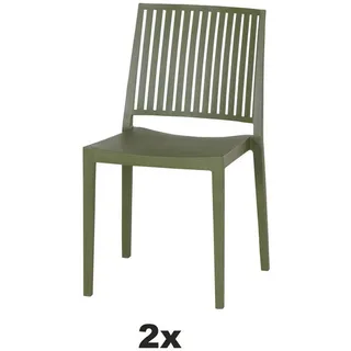 Siena Garden Stapelstuhl , Grün , Kunststoff , 57x80x56 cm , stapelbar, gastro- und objekttauglich, wetterbeständig, UV-beständig , Gartenmöbel, Balkonmöbel, Balkonstühle