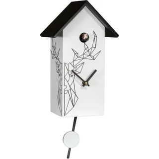 Engstler - 360/32_Q - Kuckucksuhr - Quarz - Nussbaum - 28 cm - Weiß