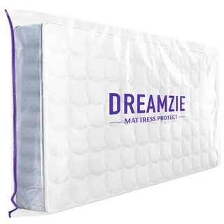 Dreamzie - Schutzhülle aus Kunststoff für Matratzen - Für Umzug, Lagerung & Transport - Aufbewahrungstasche für Matratzen - Robuste Matratzenhülle mit Reißverschluss - Matratzenhülle 80x200 cm