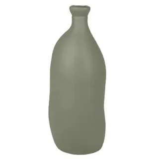Natural Living Vase Lea 10,5 l, Olive, aus recyceltem Glas, D26 x H 50 cm