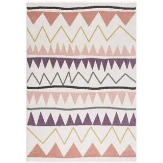 Carpet City Kinderteppich »Anime9382« rechteckig 11 mm Höhe Spielteppich, Zickzack, Weicher Flor, Pflegeleicht, Kinderzimmer beige