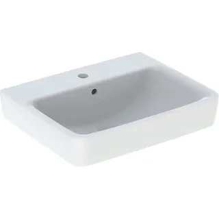Geberit Renova Plan, Aufsatz-Waschtisch , 55x44 cm, 1 Hahnloch, mit Überlauf, 501720, 501.720.00.8, Farbe: weiß/KeraTect