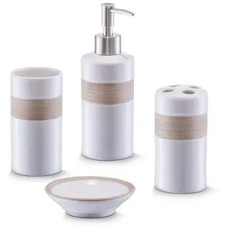 Zeller Badaccessoire-Set Beige/Braun
