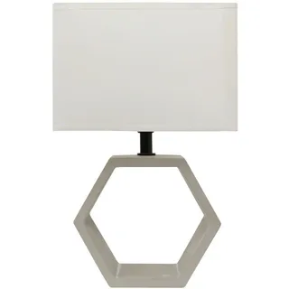 Tischleuchte , Beige , Stein , 22.5x35x22.5 cm , Lampen & Leuchten, Innenbeleuchtung, Tischlampen, Tischlampen