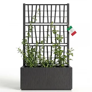 BigDean Blumenkasten mit Rankgitter Pflanzkasten 80x36x 140 cm hoch