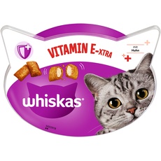 Whiskas Vitamin E-xtra Katzensnack zur Unterstützung der Abwehrkräfte, 8x 50g (8 Packungen) - unterschiedliche Produktverpackungen erhältlich