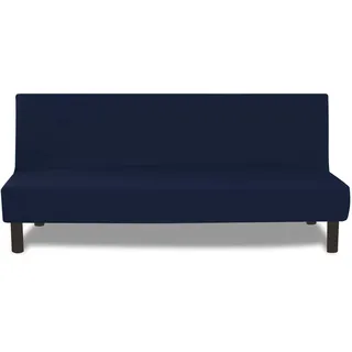FIGOOO Sofabezug ohne Armlehnen 3 Sitzer Elastisch Sofa Überzug Armloser Waschbar Sofaüberwurf Sofahusse Schonbezug für Clic Clac Couchbezug ohne Armlehne,Marineblau