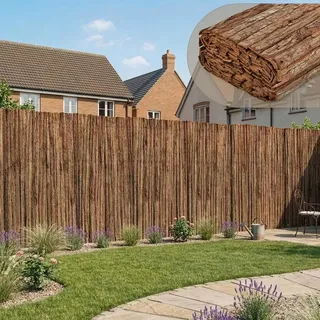 casa.pro Balkonverkleidung 300 x 180 cm Braun Holz