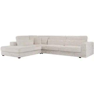 MKS Ecksofa Savona Beige breiter Cord - links , Textil , L-Form,L-Form , 316x249 cm , Oeko-Tex® , Wohnzimmer, Sofas & Couches, Wohnlandschaften, Ecksofas