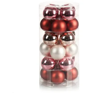 COM-FOUR com-four® 24x Weihnachtskugeln, Christbaumkugeln aus echtem Glas für Weihnachten, Baumschmuck für den Christbaum, Ø 6 cm