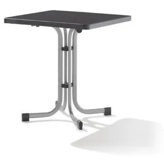Sieger Boulevard-Klapptisch mit mecalit-Pro-Platte 70 x 70 x 72 cm graphit/schieferdekor anthrazit