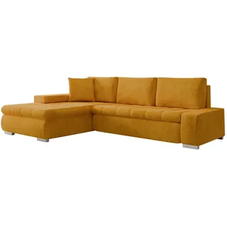 Mirjan24 Eckcouch Textil 2-Sitzer Currygelb
