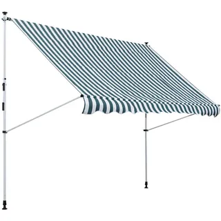 Outsunny Klemmmarkise 150 x 280 x 300 cm grün/weiß