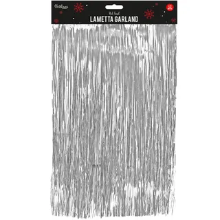 Weihnachts Lametta Girlande Engelshaar Dekoration - Silber