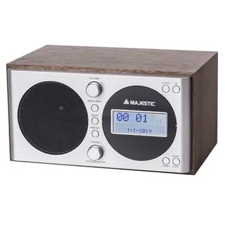 New Majestic WR-162 DAB Digital Silber, Holz - Silber, Braun