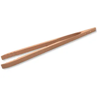 Buri Grillzange 48 cm Holz Braun