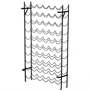 Homcom Weinregal 205 x 118 x 63 cm Schwarz