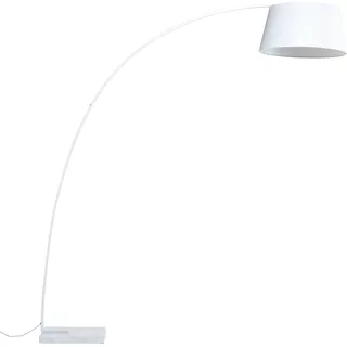 Beliani Stehlampe Weiß 188 cm rund Marmorfuß BENUE