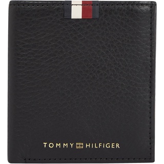 Tommy Hilfiger TH PREM LEA TRIFOLD Geldbörsen Herren, Schwarz (Black), OS