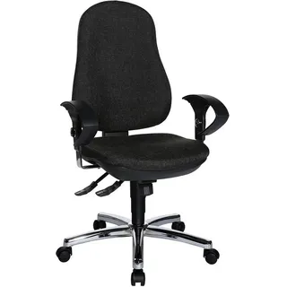 Bürostuhl Support ®Syncro Deluxe, 8559U G22 Stoff anthrazit, Gestell chrom