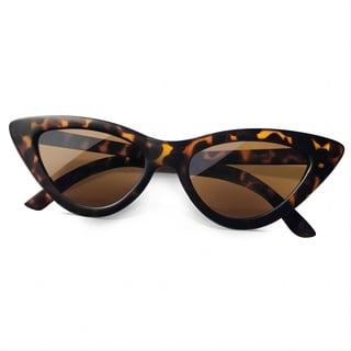 Joopin Vintage 60er Cateye Sonnenbrille Damen Braun UV400 und Retro Katzenauge Sonnenbrille Damen Polarisiert Dreieck Cateye Brille Party Cosplay (Braun Leopard)