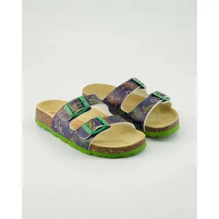 Fussbettpantoffel Blau/Mehrfarbig 34 EU