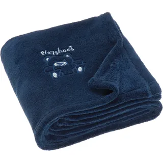 Playshoes Unisex Baby Fleece-Decke Bär 301700, 11 - Marine, 75 x 100 cm/29.5 Inch x 39.4 Inch