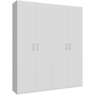 Forte Drehtürenschrank 177,5 x 210,5 x 42 cm Weiß