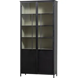 Woood Vitrine Exhibit 99 x 44 x 170 cm Schwarz