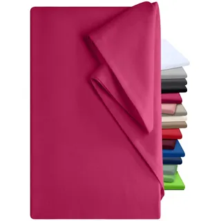 npluseins Bettlaken 180x275cm Leintuch ohne Gummizug Tuch ist ideal Terrasse Reisen Camping und Tischtuch - Wohnmobil Laken - Betttuch ohne Gummizug 100% Baumwolle, ca. 180 x 275 cm, weinrot