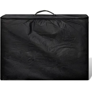 vidaXL Massageliege Klappbar 3-Zonen mit Holzgestell Schwarz - Schwarz